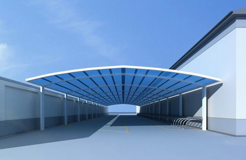 鋼結(jié)構(gòu)車棚（玻璃式）