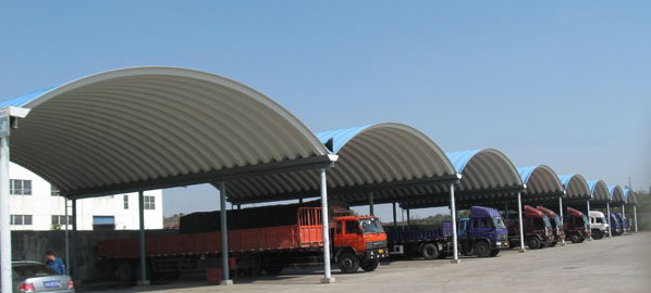 拱形玻紋彩鋼車棚